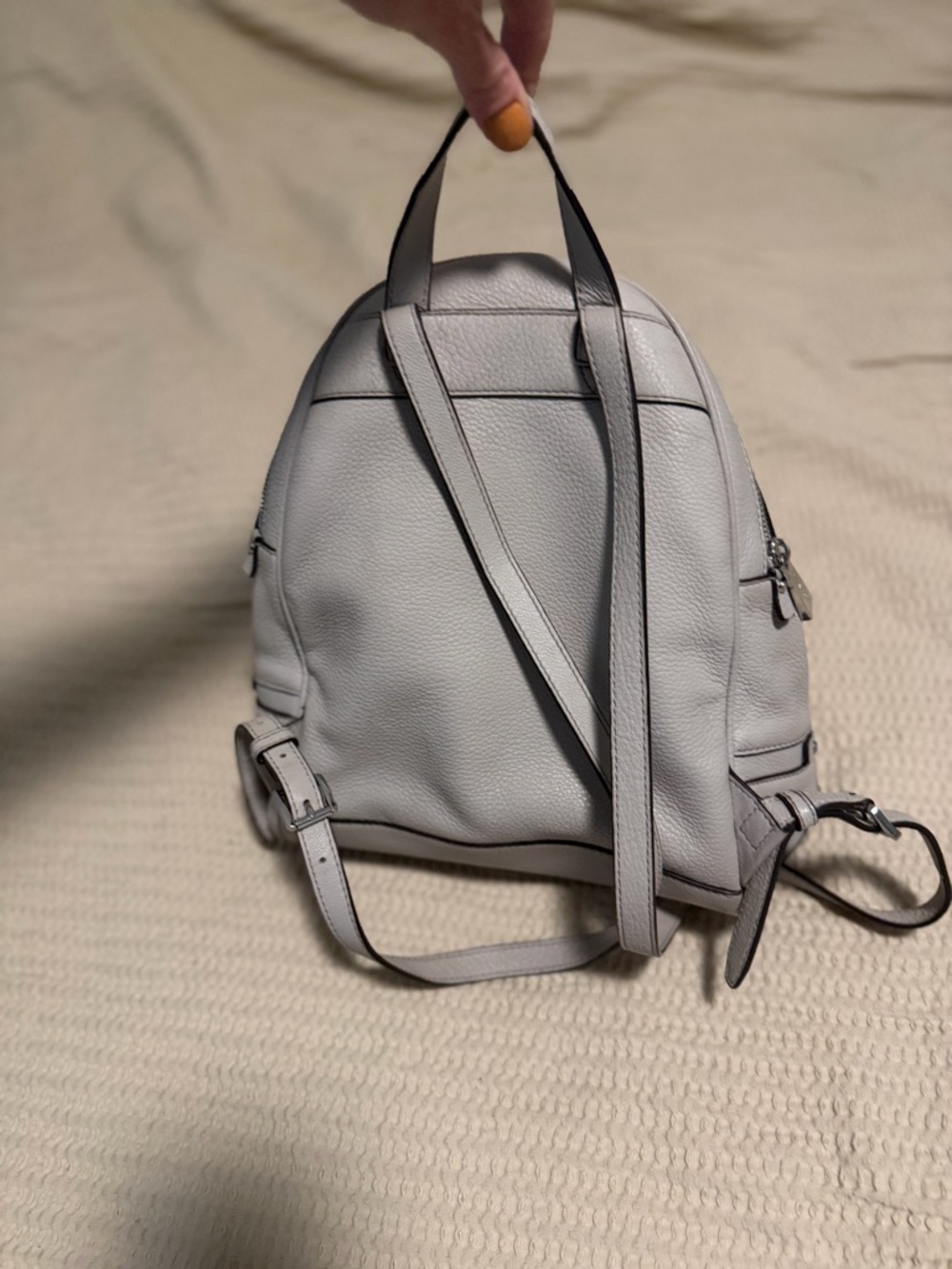 Michael Kors Rhea Pebbled Leather Backpack - Picture 10 of 14